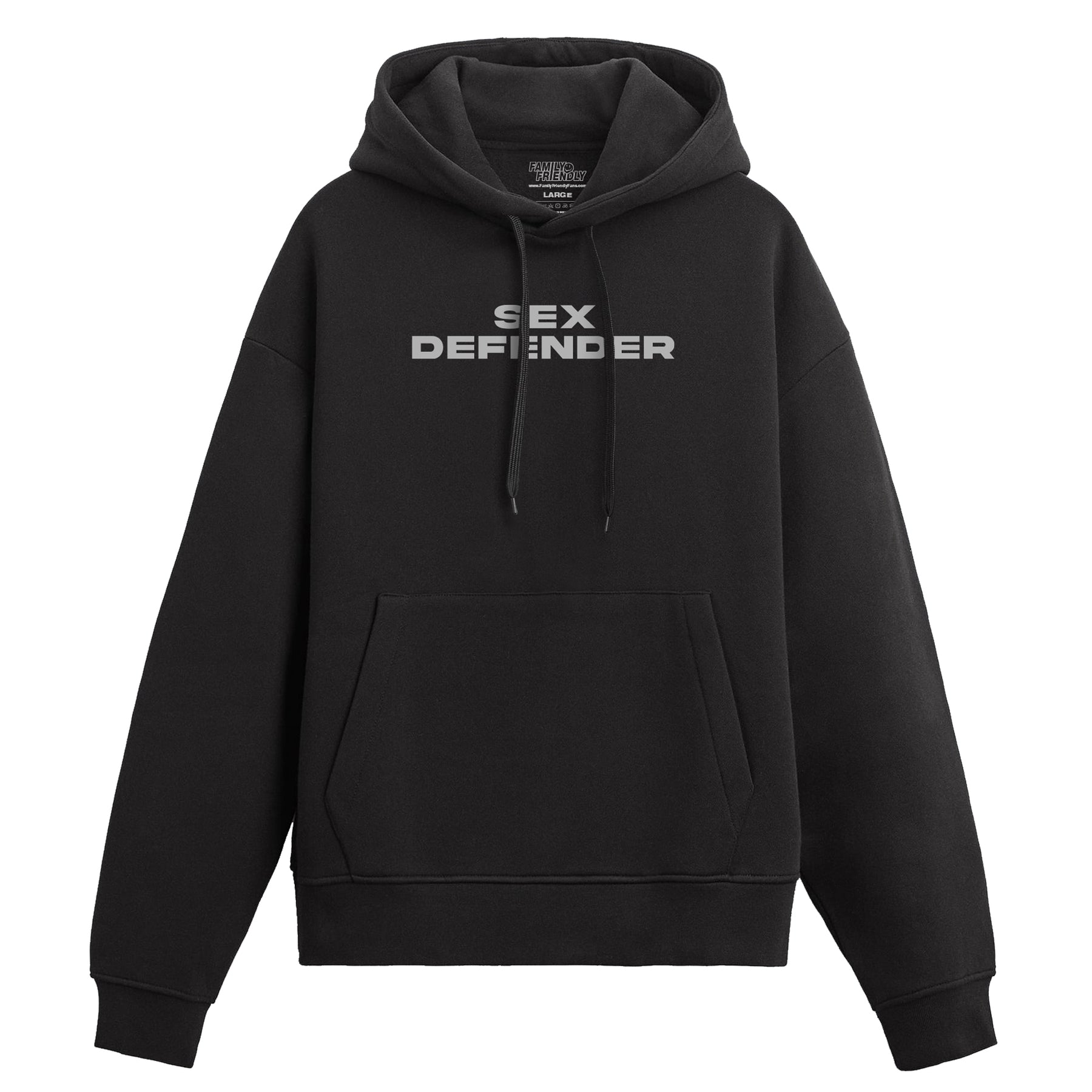 Sex Defender Black Hoodie – Family Friendly